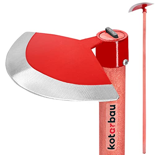 KOTARBAU® Gartenhacke Halbrund 270 mm mit Stiel 130 cm Unkrauthacke Gartenhacke Pflanzhacke Gartenwerkzeug zum Umpflanzen Jäten Gartenpflege Gartengeräte Garten Handwerkzeuge Pflanzhake von KOTARBAU