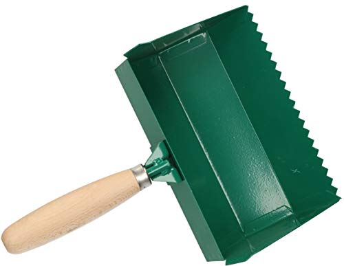 KOTARBAU Klebekelle 100 – 420 mm Holzgriff Plankelle Porenbetonkelle Gasbetonkelle Mörtelbettkelle Plansteinkelle Betonschaufel Rechteckzahnung (200 mm) von KOTARBAU