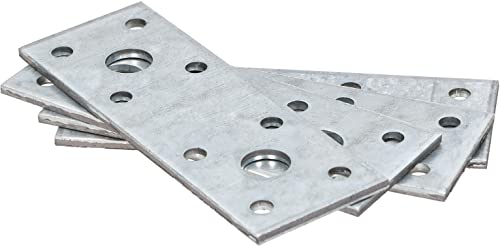 KOTARBAU Lochplatten 116 x 40 mm Verzinkt Silber Flachverbinder Holzverbinder Innen – Außenbereich Lochplatte Stahlverbinder Lochblech Flacheisen (25) von KOTARBAU