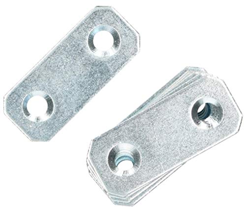 KOTARBAU® 100er Set Lochplatten 40 x 16 mm Verzinkt Silber Flachverbinder Holzverbinder Innen – Außenbereich Lochplatte Stahlverbinder Lochblech Flacheisen von KOTARBAU