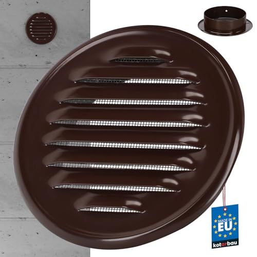 KOTARBAU® Lüftungsgitter 100mm Zinkblech Braun Abluftgitter Verschrauben Flansch Insektschutzgitter Belüftungsgitter Entlüftungsgitter Lamellengitter KOTARBAU® Lüftungsgitter 100mm Zinkblech Braun Abluftgitter Verschrauben Flansch Insektschutzgitter Belüftungsgitter Entlüftungsgitter Lamellengitter von KOTARBAU