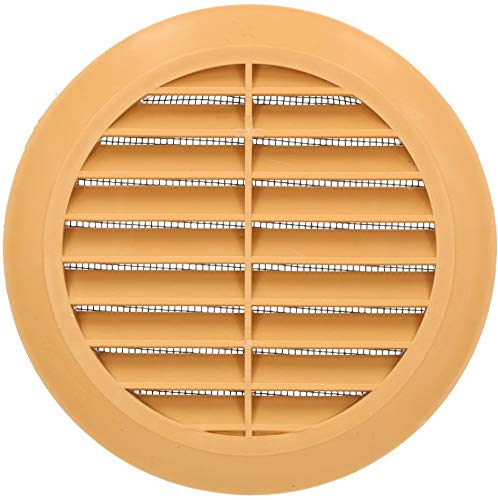 KOTARBAU® Lüftungsgitter 125 mm Rund Flansch Beige Belüftung Insektenschutzgitter Lamellengitter Belüftungsgitter Rohranschluss Abluftgitter Gitter von KOTARBAU