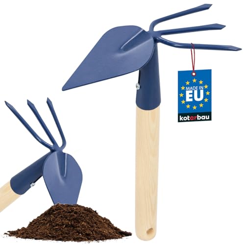 KOTARBAU Pflanzhacke Gartenhacke Unkrauthacke Handdoppelhacke mit herzförmigem Blatt 3 Zinken zum Umpflanzen Gartenpflege Jäten KOTARBAU Pflanzhacke Gartenhacke Unkrauthacke Handdoppelhacke mit herzförmigem Blatt 3 Zinken zum Umpflanzen Gartenpflege Jäten von KOTARBAU