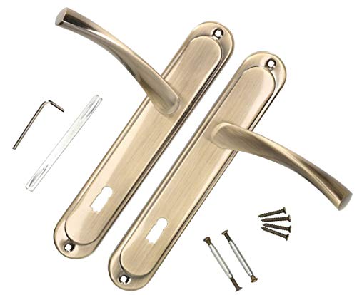 KOTARBAU Türdrücker 72 mm BB Türgriff Patin Türbeschlag Türklinke Drückergarnitur Langschild Türdrückergarnitur Innentür Außentür Handgriff Torbeschlag von KOTARBAU