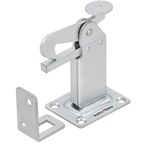 KOTARBAU® Türstopper 97 Bodenmontage Torfeststeller Türfeststeller Silber Feststeller Torstopper Schließwinkel Türpuffer Stahl Robust Massiv von KOTARBAU