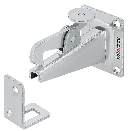 KOTARBAU® Türstopper Wandmontage Torfeststeller Türfeststeller Torstopper Silber Feststeller Schließwinkel Türpuffer Stahl Robust Massiv von KOTARBAU