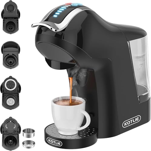 KOTLIE 5-in-1-Kaffeemaschine, 4 Temperaturen, 7 Wasserstufen, geeignet für viele Kapselarten, Verfügt über einen Entkalkungsmodus（EM-308A） von KOTLIE