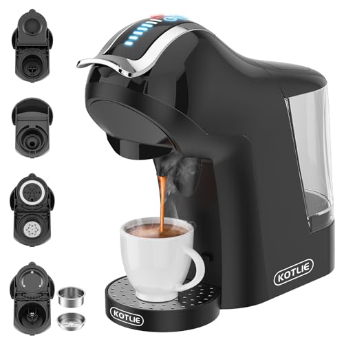 KOTLIE 5 in 1 Kaffeemaschine mit Kalt und Heißextraktion für Nespresso Original/Dolce Gusto/Gemahlenen Kaffee/ESE(44 mm)/Lavazza a modo mio（EM-308A） von KOTLIE