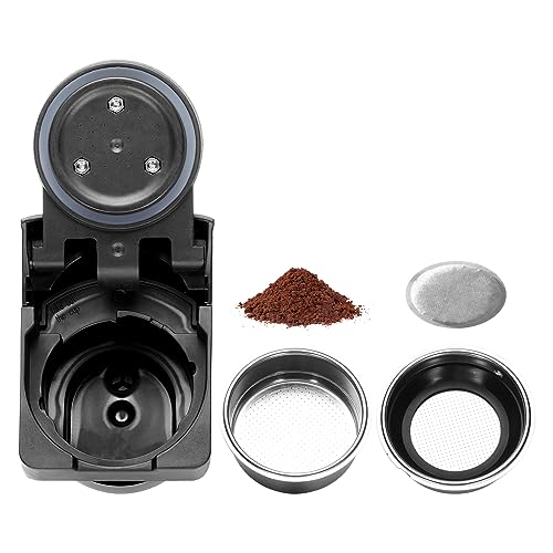 KOTLIE AC-513K/AC-513F Kapsel Kaffeemaschinen Zubehör für ESE Pad(44mm) und Gemahlenen Kaffee(Schwartz) von KOTLIE
