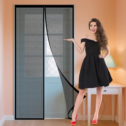 Fliegengitter Balkontür 73 x 220 cm Ohne Bohren mit Stärkere Magneten Fliegengittertür Insektenschutz für Balkontür Und Terrassentür, Schwarz Fliegengitter Balkontür 73 x 220 cm Ohne Bohren mit Stärkere Magneten Fliegengittertür Insektenschutz für Balkontür Und Terrassentür, Schwarz von KOUDU