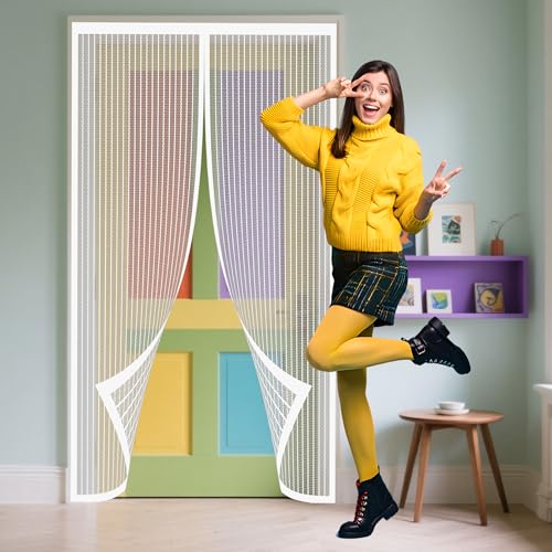 Fliegengitter Balkontür Magnet 119 x 265 cm Ohne Bohren mit Stärkere Magneten Magnet Insektenschutz Tür für Schiebetür Und Wohnzimmer, Weiß Fliegengitter Balkontür Magnet 119 x 265 cm Ohne Bohren mit Stärkere Magneten Magnet Insektenschutz Tür für Schiebetür Und Wohnzimmer, Weiß von KOUDU