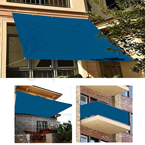 KOUDU Sonnensegel Wasserdicht 1.8x2.5m Wasserdicht 98% Uv Schutz mit kostenlosem Seil für Veranda, Außenbereich, Terrasse, Balkon, Blau von KOUDU