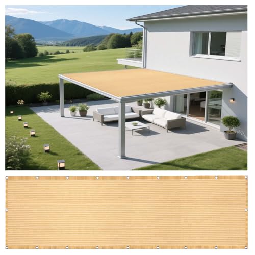 Sonnensegel Atmungsaktiv Rechteckig 0.9 x 1.4 m Rechteckig Atmungsaktiv 98% UV Schutz Rechtwinklig Markise mit Ösen Segeltuch 4 × 1.5 M Seile für Terrasse Camping, Creme Farben Sonnensegel Atmungsaktiv Rechteckig 0.9 x 1.4 m Rechteckig Atmungsaktiv 98% UV Schutz Rechtwinklig Markise mit Ösen Segeltuch 4 × 1.5 M Seile für Terrasse Camping, Creme Farben von KOUDU