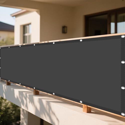 Sonnensegel Rechteckig Wasserdicht 122 x 315 cm Rechteckig Wasserdicht 98% UV Schutz Sonnenschutz Netz Vielen Größen mit Spannseilen für Terrasse Balkon, Dunkelgrau Sonnensegel Rechteckig Wasserdicht 122 x 315 cm Rechteckig Wasserdicht 98% UV Schutz Sonnenschutz Netz Vielen Größen mit Spannseilen für Terrasse Balkon, Dunkelgrau von KOUDU