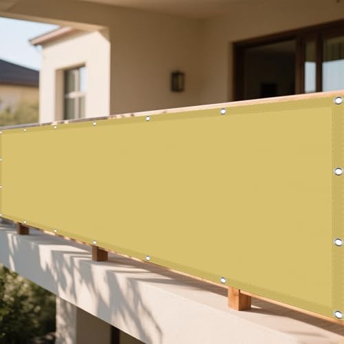 Sonnensegel Rechteckig Wasserdicht 312 x 355 cm Rechteckig Wasserdicht 98% UV Schutz Sonnenschutz Netz Vielen Größen mit Spannseilen für Terrasse Balkon, Creme Farben Sonnensegel Rechteckig Wasserdicht 312 x 355 cm Rechteckig Wasserdicht 98% UV Schutz Sonnenschutz Netz Vielen Größen mit Spannseilen für Terrasse Balkon, Creme Farben von KOUDU