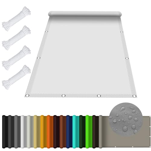Sonnensegel Sonnenschutz Garten 3.5 x 3.5 m, Wasserdicht 98% UV Schutz Balkon Sichtschutz inkl Befestigungsseile für Garten Terrasse, Weiß Sonnensegel Sonnenschutz Garten 3.5 x 3.5 m, Wasserdicht 98% UV Schutz Balkon Sichtschutz inkl Befestigungsseile für Garten Terrasse, Weiß von KOUDU
