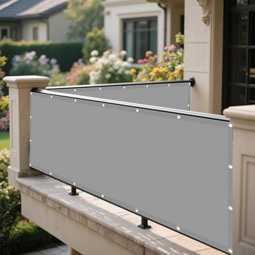 Sonnensegel Wasserabweisend 195 x 305 cm Rechteckig Wasserdicht 98% UV Schutz Segeltuch Pergola Vielen Größen mit Spannseilen für Balkon Garten Terrasse, Hellgrau Sonnensegel Wasserabweisend 195 x 305 cm Rechteckig Wasserdicht 98% UV Schutz Segeltuch Pergola Vielen Größen mit Spannseilen für Balkon Garten Terrasse, Hellgrau von KOUDU