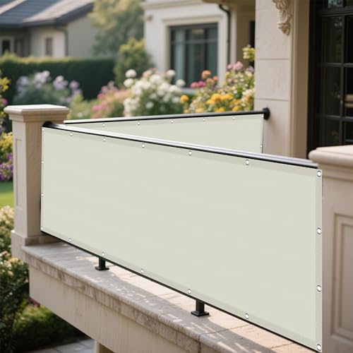 Sonnensegel Wasserabweisend 265 x 275 cm Rechteckig Wasserdicht 98% UV Schutz Segeltuch Pergola Vielen Größen mit Spannseilen für Balkon Garten Terrasse, Beige Sonnensegel Wasserabweisend 265 x 275 cm Rechteckig Wasserdicht 98% UV Schutz Segeltuch Pergola Vielen Größen mit Spannseilen für Balkon Garten Terrasse, Beige von KOUDU