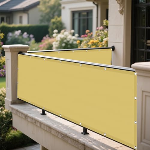 Sonnensegel Wasserabweisend 265 x 315 cm Rechteckig Wasserdicht 98% UV Schutz Segeltuch Pergola Vielen Größen mit Spannseilen für Balkon Garten Terrasse, Creme Farben Sonnensegel Wasserabweisend 265 x 315 cm Rechteckig Wasserdicht 98% UV Schutz Segeltuch Pergola Vielen Größen mit Spannseilen für Balkon Garten Terrasse, Creme Farben von KOUDU