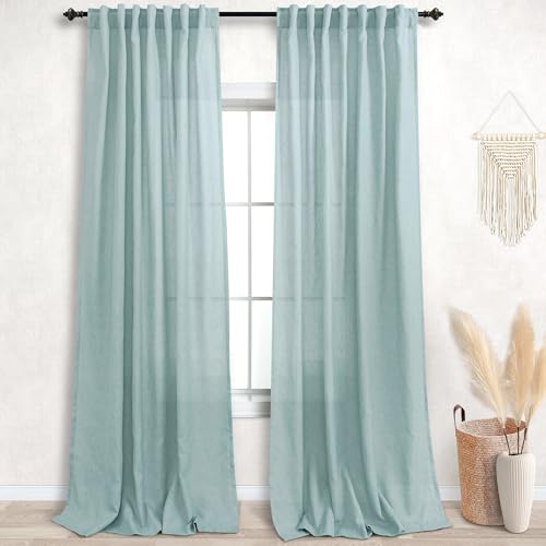 KOUFALL Transparente Vorhänge für Schlafzimmer, 132 x 244 cm, Meergrün KOUFALL Transparente Vorhänge für Schlafzimmer, 132 x 244 cm, Meergrün von KOUFALL