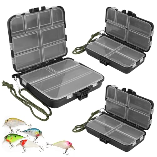 KOUHA 3 Stücke Köderbox Angeln Tackle Box Hardbait Doppelseitig Köderbox Angeln mit Handseil und Verstellbaren Einzelfächern - 2 Größen Angelbox Double Face Box Angelköder KOUHA 3 Stücke Köderbox Angeln Tackle Box Hardbait Doppelseitig Köderbox Angeln mit Handseil und Verstellbaren Einzelfächern - 2 Größen Angelbox Double Face Box Angelköder von KOUHA
