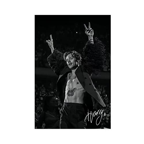 Harry Poster Styles Music Male Star Signed Limited Edition Poster Leinwand Poster Wand Kunst Dekor Drucken Bild Gemälde Für Wohnzimmer Schlafzimmer Dekoration Unframe:16x24inch(40x60cm) von KOURT