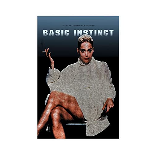 KOURT Basic Instinct Poster Klassische Filme Leinwand Poster Wandkunst Dekor Druck Bild Gemälde für Wohnzimmer Schlafzimmer Dekoration Rahmen: 40 x 60 cm von KOURT