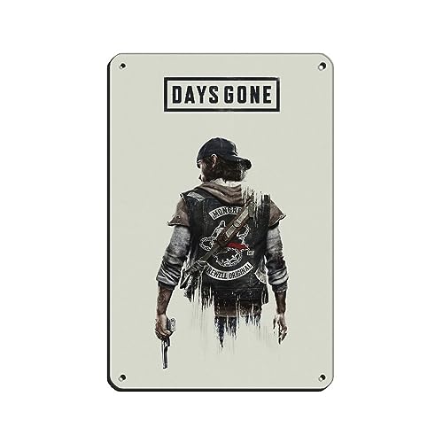 KOURT Days Gone Game Retro Poster Metall Blechschild Chic Art Retro Eisen Malerei Bar Menschen Höhle Cafe Familie Garage Poster Wanddekoration 20 x 30 cm von KOURT