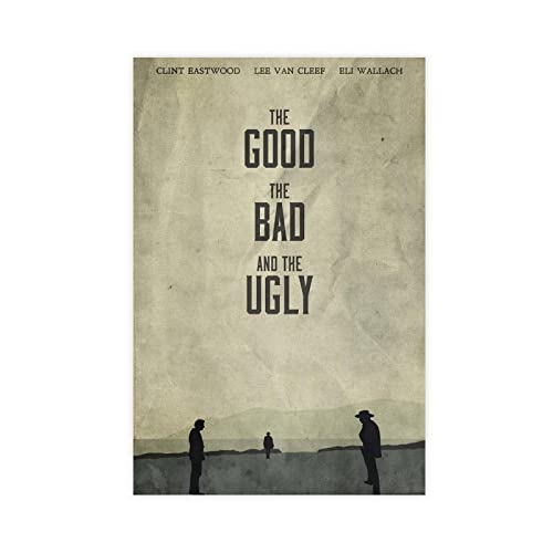 KOURT Film The Good, The Bad And The Ugly Vintage 1 Leinwandposter Wandkunst Dekor Druck Bild Gemälde für Wohnzimmer Schlafzimmer Dekoration Rahmen: 50 x 75 cm von KOURT