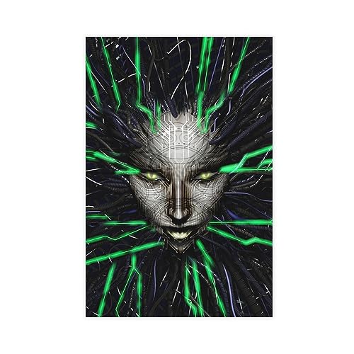 KOURT Game Poster System Shock Leinwand Poster Wandkunst Dekor Druck Bild Gemälde für Wohnzimmer Schlafzimmer Dekoration Unrahmen: 40 x 60 cm von KOURT