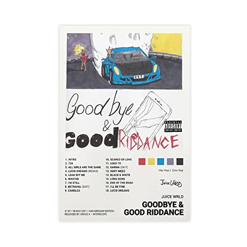 KOURT Goodbye&Good Riddance Music Album Poster Leinwand Poster Schlafzimmer Dekor Sport Landschaft Büro Zimmer Dekoration Geschenk Unframe:16x24inch(40x60cm) von KOURT