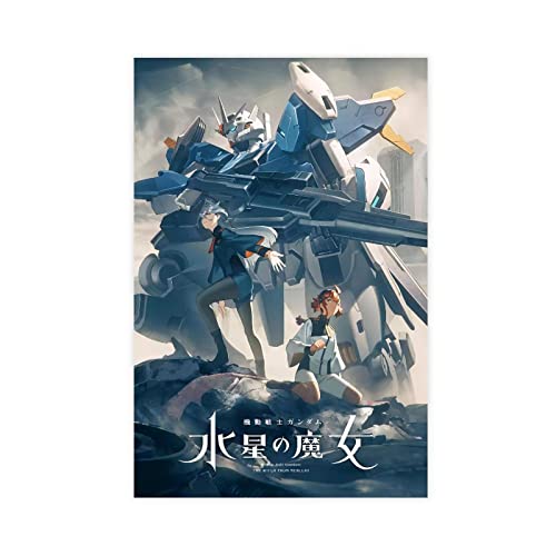 KOURT Mobile Suit Gundam Anime Poster Leinwand Poster Wandkunst Dekor Druck Bild Gemälde für Wohnzimmer Schlafzimmer Dekoration Rahmen: 30 x 45 cm von KOURT