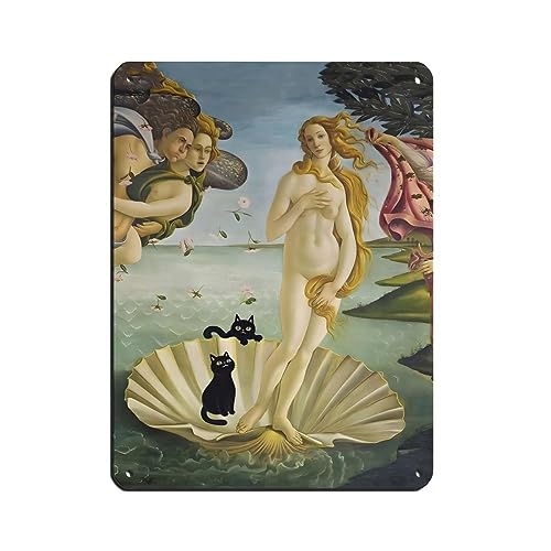 KOURT The Birth of Venus Black Cat Lustiges Poster Blechschild Vintage Metall Pub Club Cafe Bar Zuhause Wandkunst Dekoration Poster Retro 30 x 40 cm KOURT The Birth of Venus Black Cat Lustiges Poster Blechschild Vintage Metall Pub Club Cafe Bar Zuhause Wandkunst Dekoration Poster Retro 30 x 40 cm von KOURT