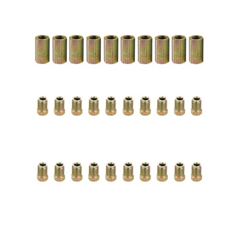 20PCS Verschraubung & 10PCS Verbinder M10 X1 für 4.75mm (3/16") SAE/DIN Flaring Bremsleitungsverbinder Kit für Bremsleitung Fittings bremsleitung Verbinder bördelgerät von KOUTIANWU