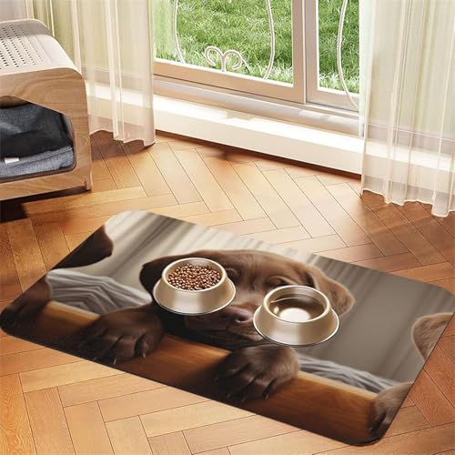 Süßer Labrador-Hund 1 Druck Katzenfuttermatte Haustier-Futtermatte für Boden Haustierbedarf Hunde Wassernapf Matten Hunde Essentials Süßer Labrador-Hund 1 Druck Katzenfuttermatte Haustier-Futtermatte für Boden Haustierbedarf Hunde Wassernapf Matten Hunde Essentials von KOUUIP