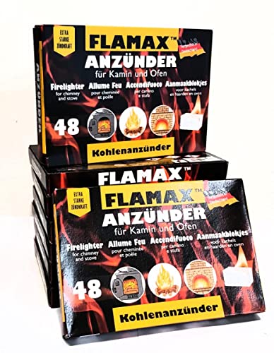 3456x Kohleanzünder Kaminzünder Anzündwürfel Grillanzünder Kaminanzünder 72x 48er Ofenanzünder Feueranzünder für Ofen Kamin Grill Kohlenanzünder Anzünder Würfel Anzündwolle Anmachwürfel + 1 Bildmagnet von KOVA
