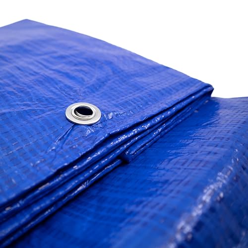 Abdeckplane 4 x 6m BLAU Wasserdicht + 1x Bildmagnet! Gewebeplane mit Ösen Gartenplane Tarnplane Plane für Outdoor & Garten Holz Camping & Survival 400 x 600 cm Gewächshausplane Unterlegplane Abdeckplane 4 x 6m BLAU Wasserdicht + 1x Bildmagnet! Gewebeplane mit Ösen Gartenplane Tarnplane Plane für Outdoor & Garten Holz Camping & Survival 400 x 600 cm Gewächshausplane Unterlegplane von KOVA