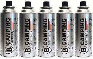 5x Gaskartusche 227g + GRATIS 1x KARABINERHAKEN! Campinggas Butan Gaskocher silber von KOVA