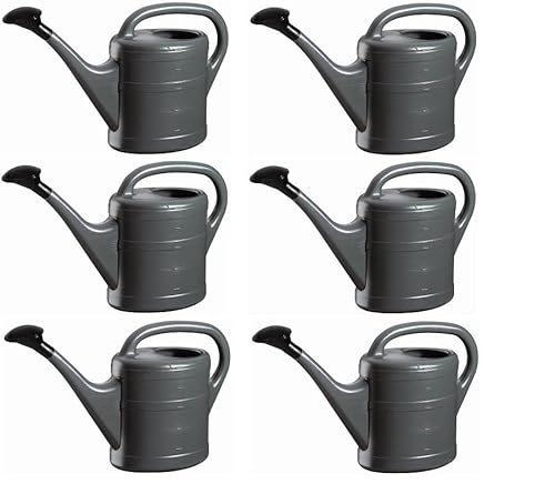 6X Gießkanne 5L ANTHRAZIT + 1x KÜHLSCHRANKMAGNET! Gießkannen Kunststoff für groß & klein, Garten & Zimmerpflanzen Gieskanne Gieskannen Giesskanne 5 Liter Watering Can Kinder Zimmergießkanne von KOVA