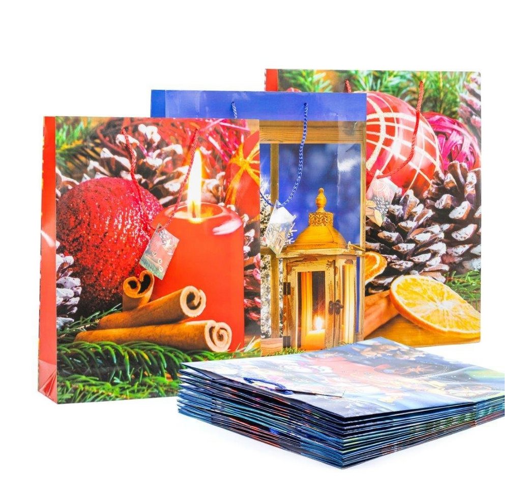 KOVA Geschenkbox Geschenktüte X-mas Weihnachten JUMBO Geschenktasche 1,80€/Stück (6 St) von KOVA