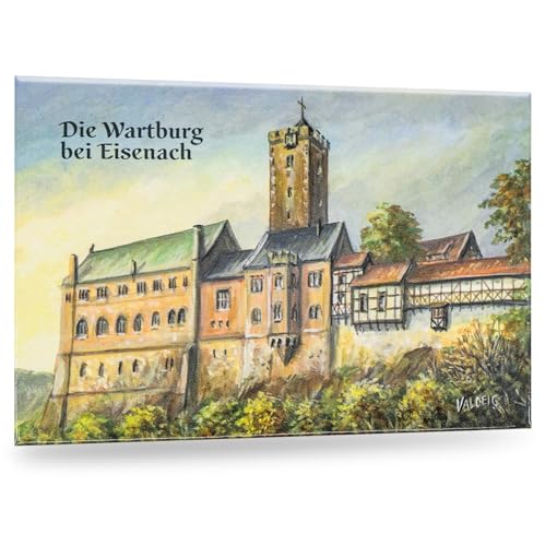 VALDEIG - Kühlschrank-Magnet, Die Wartburg bei Eisenach, Germany, Souvenir Deutschland, Kühlschrankmagnete, Magnete für Magnettafel, Thüringen, Martin Luther Bibel Übersetzung, Magnete für Kinder von KOVA