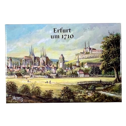 VALDEIG Kühlschrank Magnet Alt Erfurt - Erfurt um 1710 - Dom & Severi Kühlschrankmagnet Deutschland Germany Thüringen Souvenir Magnete für Kinder Kühlschrankmagnete Geschenk VALDEIG Kühlschrank Magnet Alt Erfurt - Erfurt um 1710 - Dom & Severi Kühlschrankmagnet Deutschland Germany Thüringen Souvenir Magnete für Kinder Kühlschrankmagnete Geschenk von KOVA