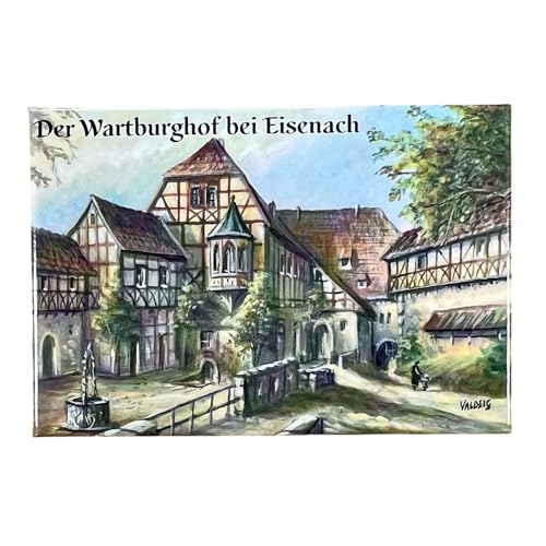 VALDEIG Kühlschrankmagnet - Wartburghof bei Eisenach - Bild Magnet Souvenir Deutschland Kühlschrankmagnete Magnete für Magnettafel, Thüringen Martin Luther Bibel Übersetzung Wartburg, M VALDEIG Kühlschrankmagnet - Wartburghof bei Eisenach - Bild Magnet Souvenir Deutschland Kühlschrankmagnete Magnete für Magnettafel, Thüringen Martin Luther Bibel Übersetzung Wartburg, M von KOVA