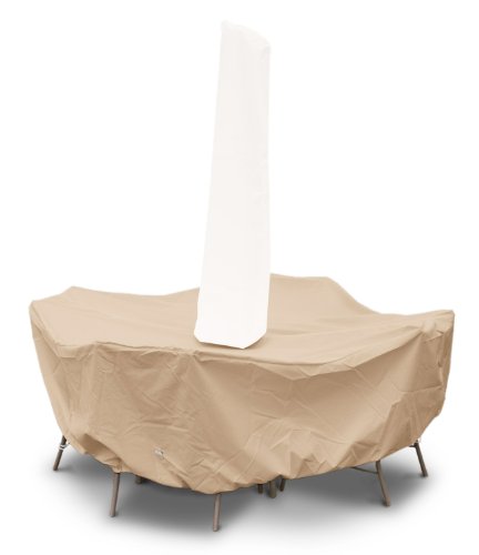 KOVERROOS Weathermax 41261 203 cm runder Tisch mit hoher Rückenlehne und Schirmloch, 295 cm Durchmesser x 91 cm Höhe, Toast KOVERROOS Weathermax 41261 203 cm runder Tisch mit hoher Rückenlehne und Schirmloch, 295 cm Durchmesser x 91 cm Höhe, Toast von KOVERROOS
