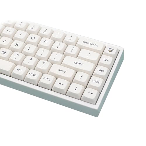 KOVNISE Jelly Keycaps, XDA Keycaps Set 120 Keys, Custom Keyboard Keycaps, White Keyboard Keycaps, White PBT Keycaps Set for 100%, 75%, 65%, 60% Mechanical Keyboard, Minimalist Keycaps von KOVNISE