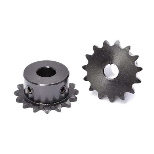 2 STÜCKE 2 Punkte, 04C Kettenräder 21T/22T/23T/24T S45C Kohlenstoffstahl‌ Industriekettenrad‌ Maschinen(24T Bore 16mm) von KOVNOVI
