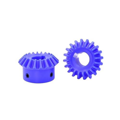 2 Stück 1 Modul 90° Kegelräder 20T/25T/30T Bohrung 8/10/12mm mit Passfedernut 1:1 Geschwindigkeitsverhältnis Nylon Kunststoff Gerades Zahnrad Maschinen(1 Module 25T Bore 10mm+Keyway 4mm) von KOVNOVI