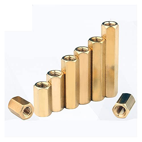 KOVNOVI 5-50 stücke Hex weiblich zu weiblich M2 M2.5 M3 M4 M5 Messing Standoff Spacer Sechskantschrank Spacer Hohl Säulen (Farbe : 23mm, Größe : M2XL(50PCS)) von KOVNOVI