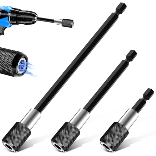KOVSGQ Bithalter Magnetisch Bit Verlängerung Bit Halter 1/4'' Magnetischer Schnellwechsel Bithalter Halterung Magnetisch Adapter Kompatibel mit Makita Metabo Bosch und Dewalt (3PCS(60mm/100mm/150mm)) von KOVSGQ