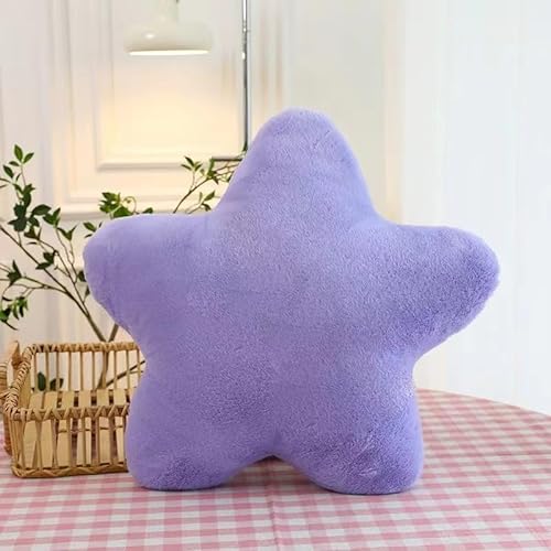 Kissen Stern Plüschkissen Stern Wurfkissen Schlafkissen Gefülltes Kissen für Heimdekoration (40cm, Purple) von KOWAKA